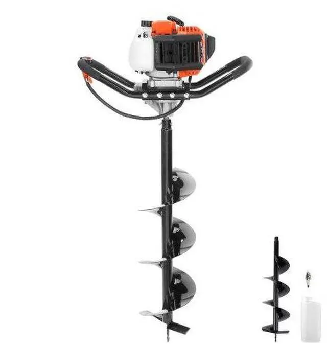 Main image of VEVOR Post Hole Digger, 43cc 1250W Auger Post Hole digger, Gas Powered Earth Digger with 8" Earth Auger Drill Bit, 30 inch Long Alloy Steel Auger, for Farmland, Garden and Plant, EPA certification