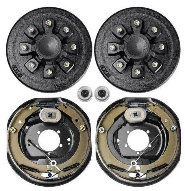 Main image of VEVOR Trailer Hub Drum Kits 8 on 6.5" B.C. with 12" x 2" Electric Brakes, Self-Adjusting Trailer Brake Assembly for 7000 lbs Axle, 5-Hole Mounting, Backing Plates for Brake System Part Replacement