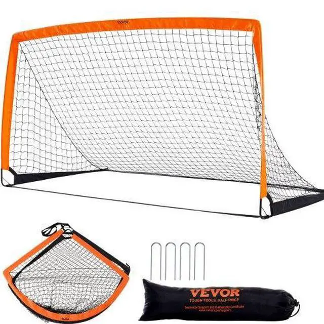 Main image of VEVOR Portable Soccer Goal, 6.5x3.25 ft Kids Backyard Soccer Net, Foldable Pop Up Practice Soccer Net, Mini Youth Training Soccer Goal Set, All-Weather Indoor Outdoor Soccer Goals with Carry Bag