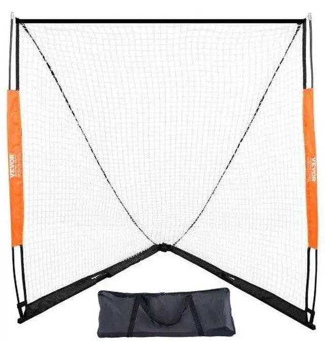 Main image of VEVOR Lacrosse Goal, 6' x 6' Lacrosse Net, Portable Lacrosse Goal with Carry Bag, Fiberglass Rod Backyard Lacrosse Training Equipment, Easy Setup Collegiate Goal, Perfect for Youth Adult Training