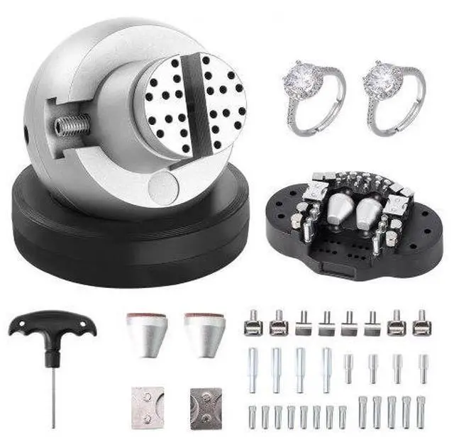 Main image of VEVOR Ball Vise, 5" Engraving Setting Tool, 360° Rotation Engraving Block Vise, 35 PCS Attachment Jewelry Engraving Block Tools Standard Block for Gemstone Inlay and Small-Scale Engraving
