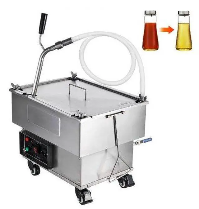 Main image of VEVOR Mobile Fryer Filter, 18L Oil Tank Capacity, Oil Filtration System with 10 L/min Oil Filtration Speed, Mobile Frying Oil Filtering System with Swivel Wheels, Oil Hose for Restaurant Burger Stores