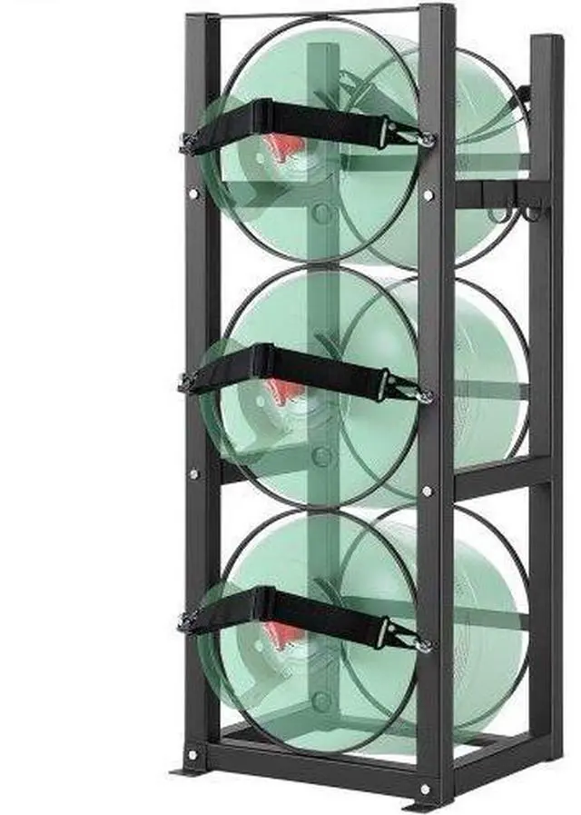 Main image of VEVOR Refrigerant Tank Rack, with 3 x 30lbs Bottle Tanks, Cylinder Tank Rack 12.79x12.99x33.07 in, Refrigerant Cylinder Rack Gas Cylinder Racks and Holders for Freon, Gases, Oxygen, Nitrogen