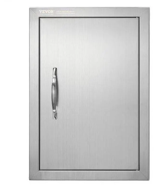 Main image of VEVOR BBQ Access Door, 14W x 20H Inch Single Outdoor Kitchen Door, Stainless Steel Flush Mount Door, Wall Vertical Door with Handle, for BBQ Island, Grilling Station, Outside Cabinet