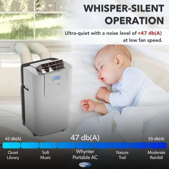 Alt view image 14 of 19 - Whynter ARC-122DS 120 in.0 BTU Elite Dual Hose Digital Portable Air Condtiioner - Silver