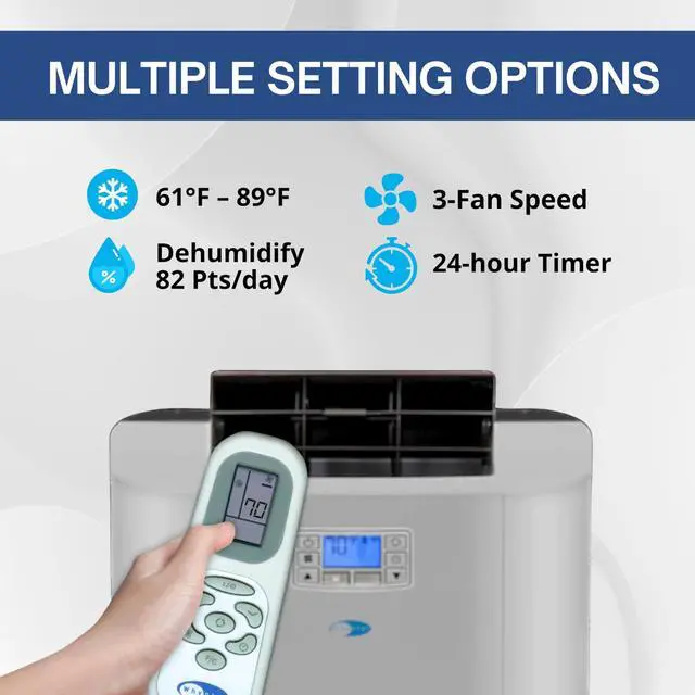 Alt view image 17 of 19 - Whynter ARC-122DS 120 in.0 BTU Elite Dual Hose Digital Portable Air Condtiioner - Silver