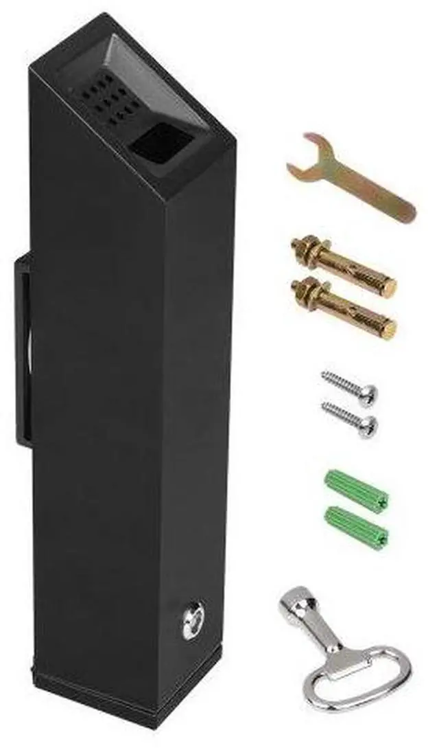 Main image of VEVOR Cigarette Ashtray for Outside,Cigarette Disposal Outdoor,Wall Mounted Cylinder Cigarette Butt Receptacle,Commercial Cigarette Butt Container,Smokers Outpost for Patio,Office,Bars-Black