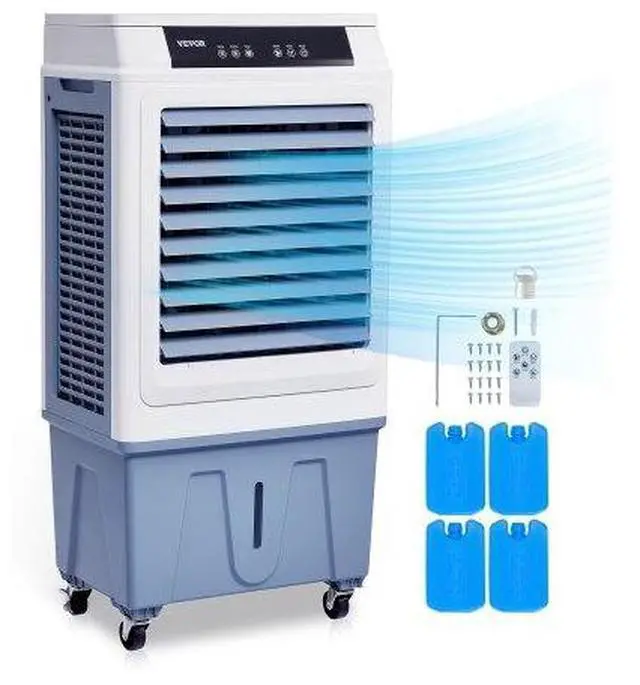 Main image of VEVOR Evaporative Air Cooler 3100 CFM with 9 Gallon Water Tank Portable Swamp Cooler
