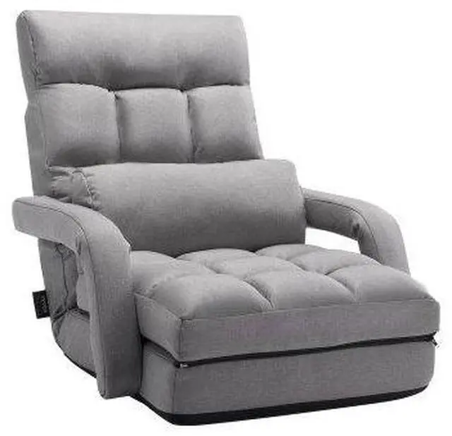 Main image of VEVOR Floor Chair with 5 Adjustable Position and Armrest Floor Gaming Chair Gray