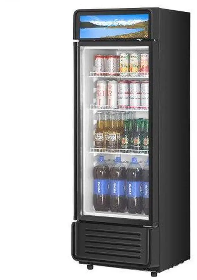 Main image of VEVOR Commercial Merchandiser Refrigerator 6.9 CU.FT Glass Door Beverage Refrigerator