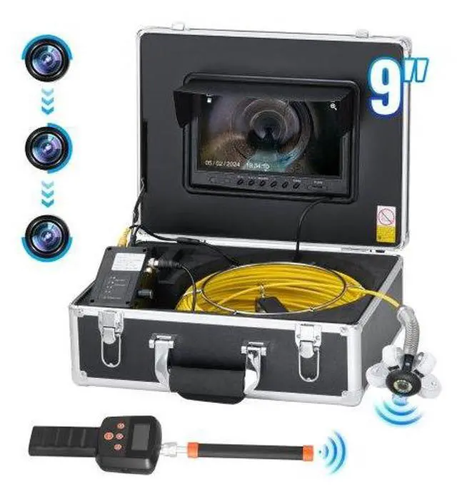 Main image of VEVOR Sewer Camera 98 ft Self-Leveling Duct Camera with 512Hz Locator 36X Zoom