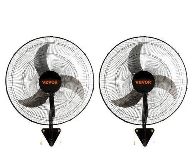 Main image of VEVOR  Wall Mount Fan, 2 PCS 20 inch Oscillating, 3-speed High Velocity Max. 4000 CFM Industrial Wall Fan for Indoor, Commercial, Residential, Warehouse, Greenhouse, Workshop, Basement, Garage,Black