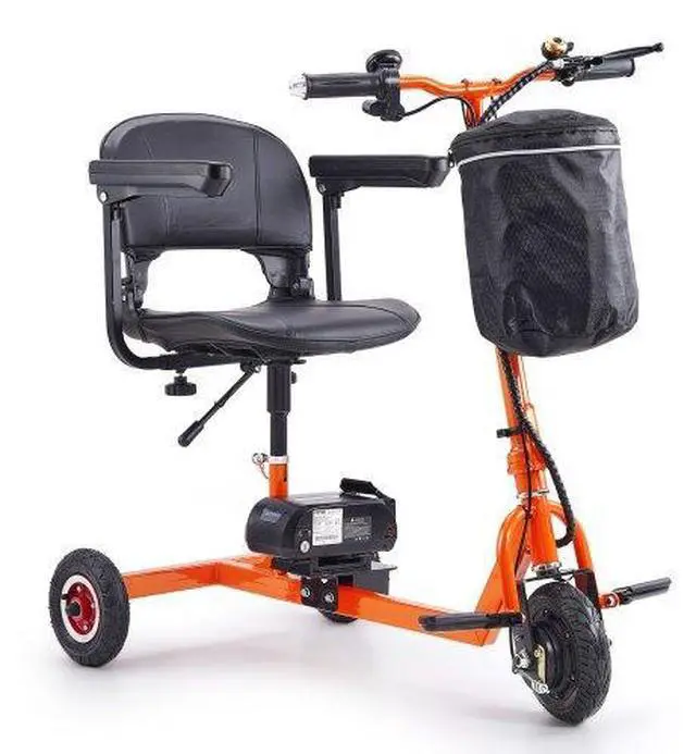 Main image of VEVOR  Foldable 3 Wheel Mobility Scooter for Seniors, Portable Electric Powered Mobility Scooter with 12 Mile Long Range, All Terrain Travel Wheelchair with 48V Lithium-ion Battery, Max Support 330LBS