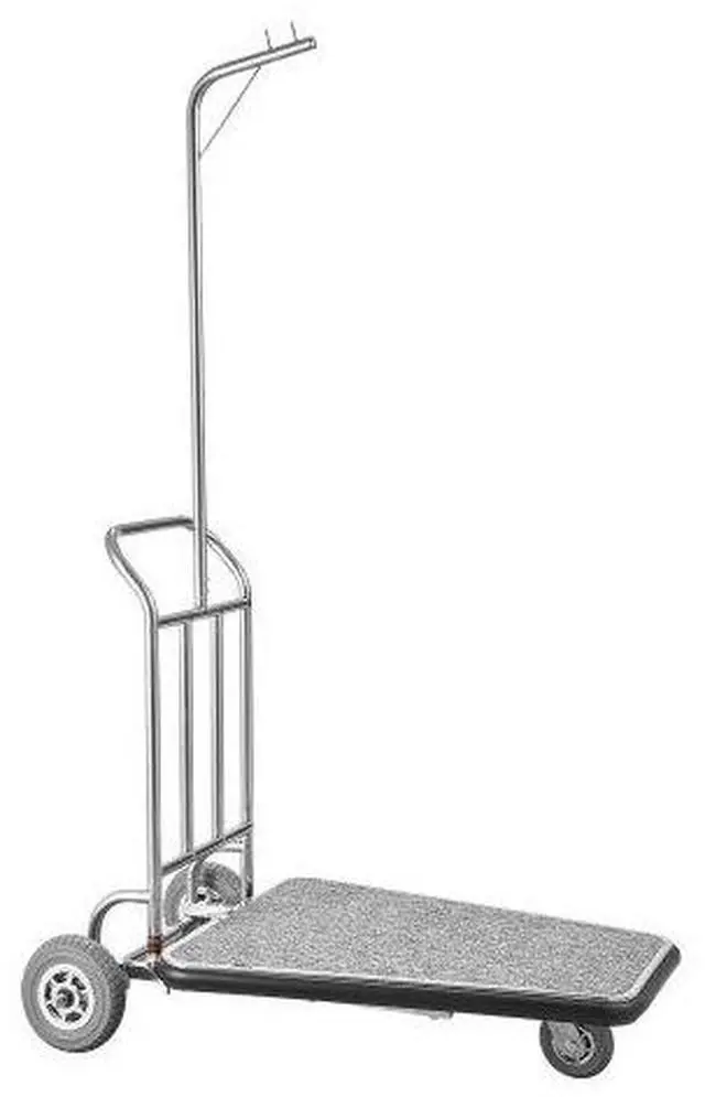 Main image of VEVOR  Luggage Cart 600 LBS 3 Wheel Stainless Steel Finish Bellman's Cart