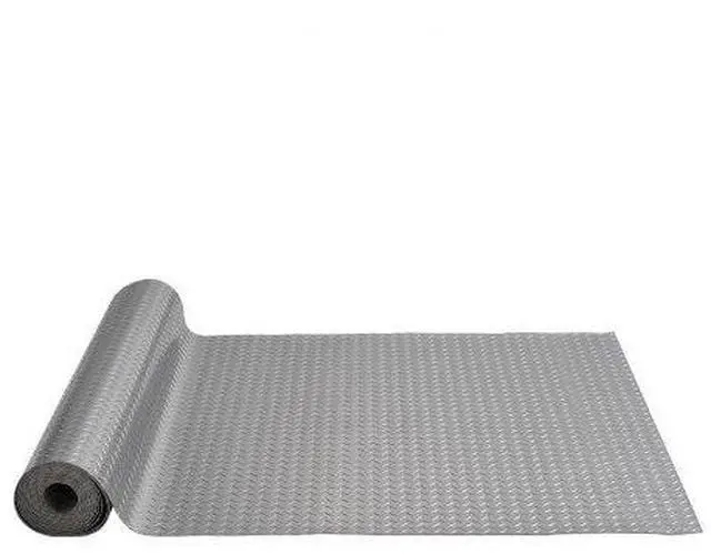 Alt view image 2 of 2 - VEVOR Garage Floor Mat Garage Flooring Roll 4.9x13ft Anti-Slip Silver PVC Vinyl