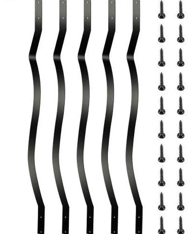 Alt view image 3 of 3 - VEVOR Deck Balusters Metal Deck Spindles 26 Pack 32.25inch Iron Stair Railing