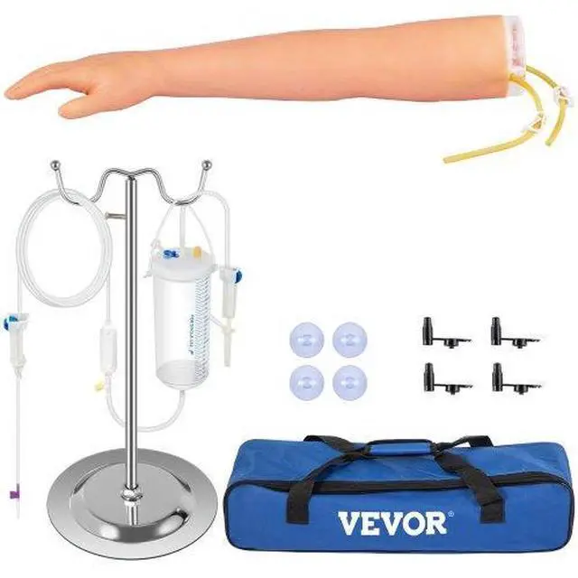 Alt view image 2 of 3 - VEVOR 12 PCS Phlebotomy Practice Kit, IV Venipuncture Intravenous Training, High Simulation IV Practice Arm Kit with Carrying Bag, Practice and Perfect IV Skills, for Students Nurses and Professionals