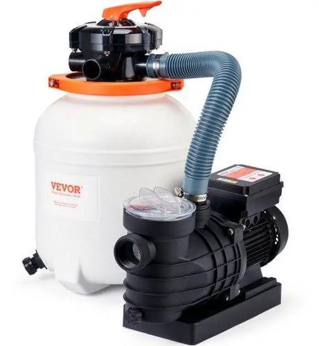 Alt view image 3 of 4 - VEVOR Sand Filter Pump for Above Ground Pools, 12-inch, 3000 GPH, 1/2 HP Swimming Pool Pumps System & Filters Combo Set with 6-Way Multi-Port Valve & Strainer Basket, for Domestic and Commercial Pools