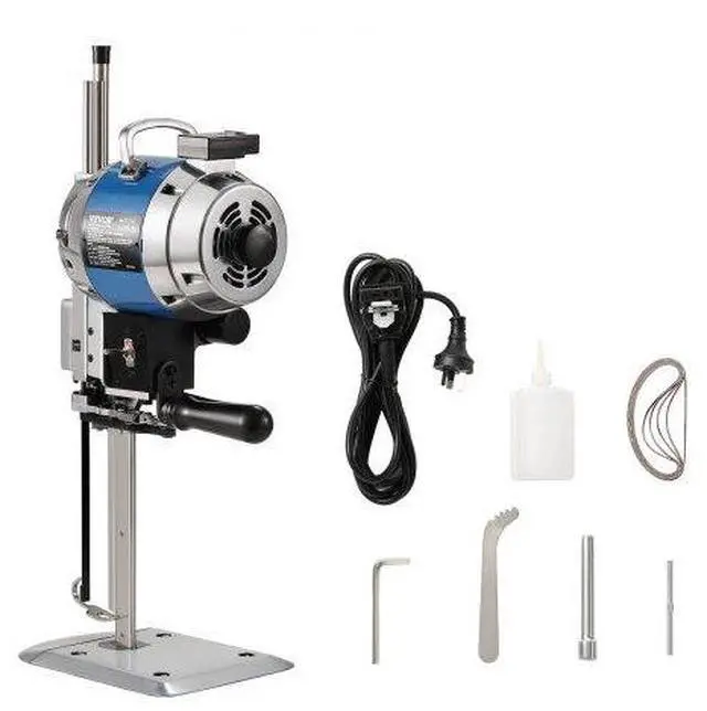 Alt view image 2 of 10 - VEVOR Fabric Cutter, 750W High-Speed Straight Knife Cloth Cutting Machine, 9.8" Alloy Steel Blade, Industrial Fabric Cutting Machine with Automatic Knife Sharpen, for Multilayer Fabric Leather Cloth