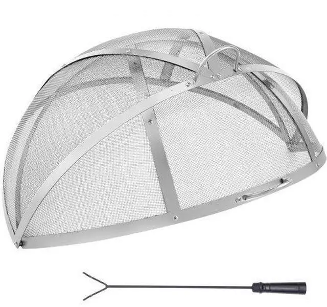 Main image of VEVOR Firepit Spark Screen Lid, 36" Diameter, Outdoor Firepit Ring Cover Round Accessories, Fire Pit Metal Cover, Easy-Opening Stainless Steel Fire Ring Covers for Outdoor Patio Fire Pits Backyard