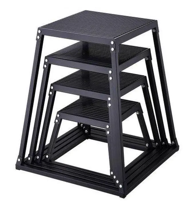 Main image of VEVOR Plyometric Jump Boxes, 12/18/24/30 Inch Plyo Box, Platform and Jumping Agility Box, Anti-Slip Fitness Exercise Step Up Box Set for Home Gym Training, Conditioning Strength Training, Black