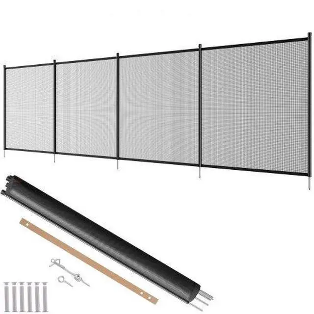 Main image of VEVOR Pool Fence, 4 x 12 FT Pool Fences for Inground Pools, Removable Child Safety Pool Fencing, Easy DIY Installation Swimming Pool Fence, 340gms Teslin PVC Pool Fence Mesh Protects Kids and Pets