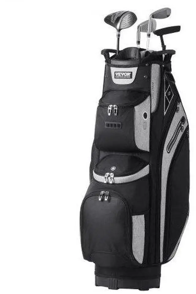 Main image of VEVOR Golf Cart Bag with 14 Way Organizer Divider Top, 36 13 Pockets Premium Cart Bag, Durable Golf Bags with Handles & Dust Cover & Detachable Straps for Men & Women, Black Color-Block