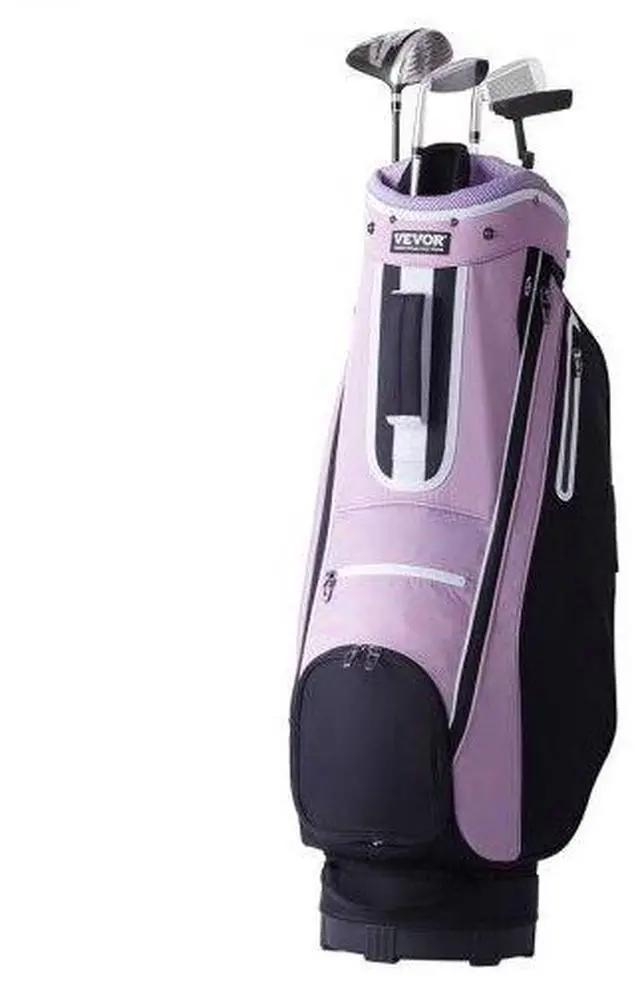 Main image of VEVOR Golf Cart Bag with 14 Way Organizer Divider Top, 36 Multiple Pockets Premium Cart Bag, Durable Golf Bags with Handles & Dust Cover & Detachable Strap for Men & Women, Black Purple