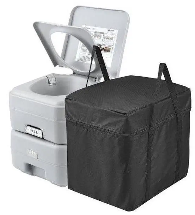 Main image of VEVOR Portable Toilet for Camping, Porta Potty with Carry Bag, 5.3 Gal Waste Tank & 3.2 Gal Flush Tank, Push-Button Pressurized Flush Commode, Leak-proof and Odourless Travel Toilet for Camping Car
