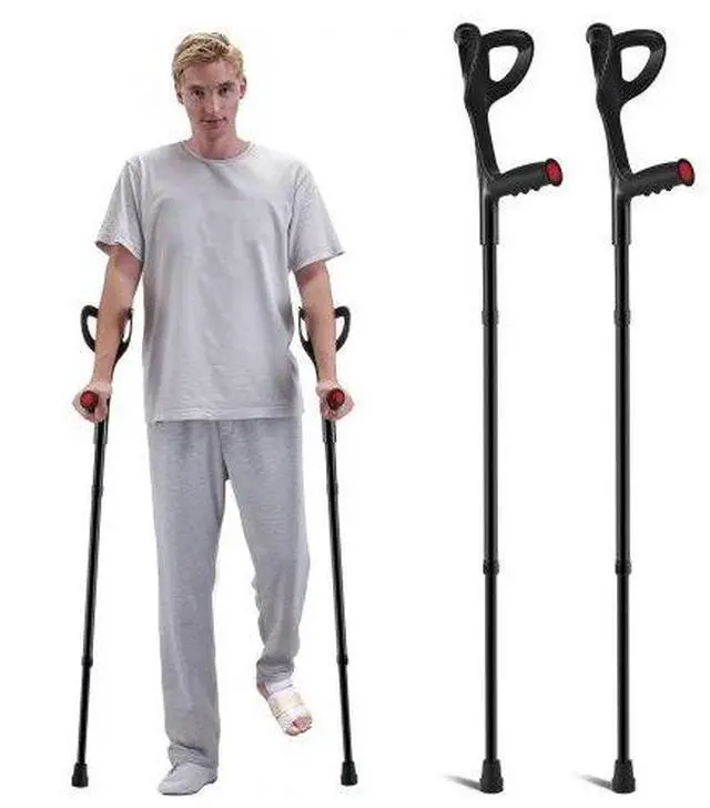 Main image of VEVOR Forearm Crutches 10-Level Height Adjustable Walking Crutches 1 Pair 350LBS