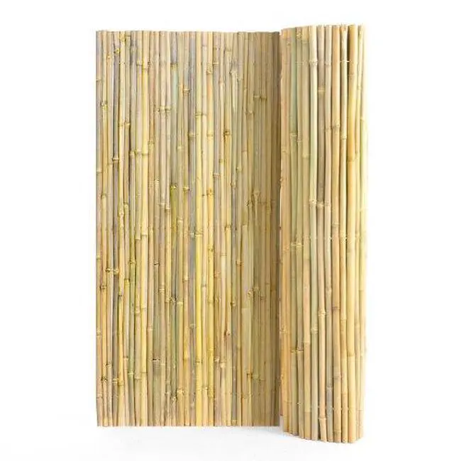 Main image of VEVOR Natural Rolled Bamboo Fence Bamboo Panel 6 ft H x 8 ft L x 0.75 in D.