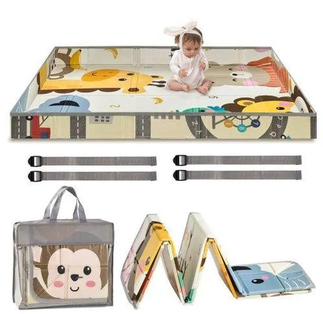 Main image of VEVOR 59"x71" Baby Play Mat Kids Crawling Soft Activity Floor Playmat 2 Side