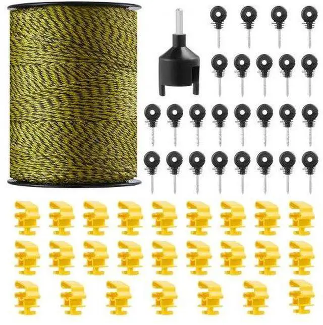 Main image of VEVOR 1640Ft 500M Electric Fence Wire Fencing Polywire Horse Cattle Livestock
