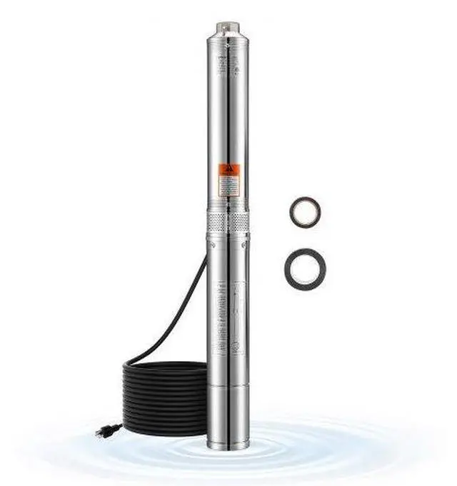 Main image of VEVOR 1.5HP Deep Well Submersible Pump Stainless Steel Water Pump 31.7GPM 276ft