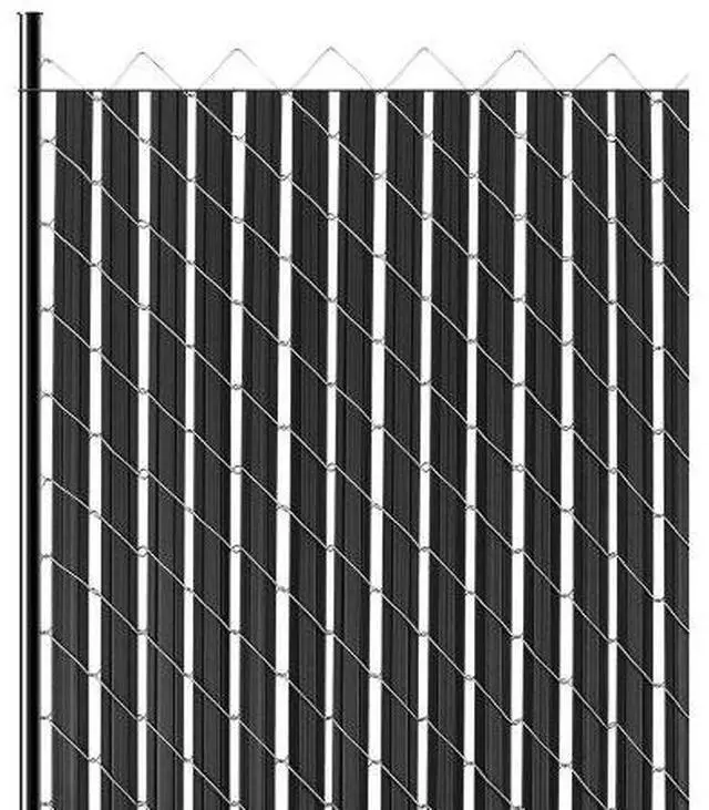 Main image of VEVOR Chain Link Fence Privacy Slats Double-Wall with Wings for 6' High Fence Black