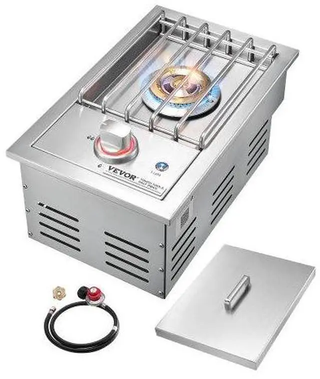 Main image of VEVOR Single Grilling Side Burner for Outdoor 17,000BTU Propane & Natural Gas