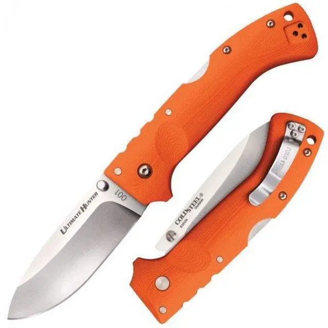 Alt view image 6 of 7 - COLDSTEEL 30URY Cold Steel Ultimate Hunter Folding Knife - Orange Handle