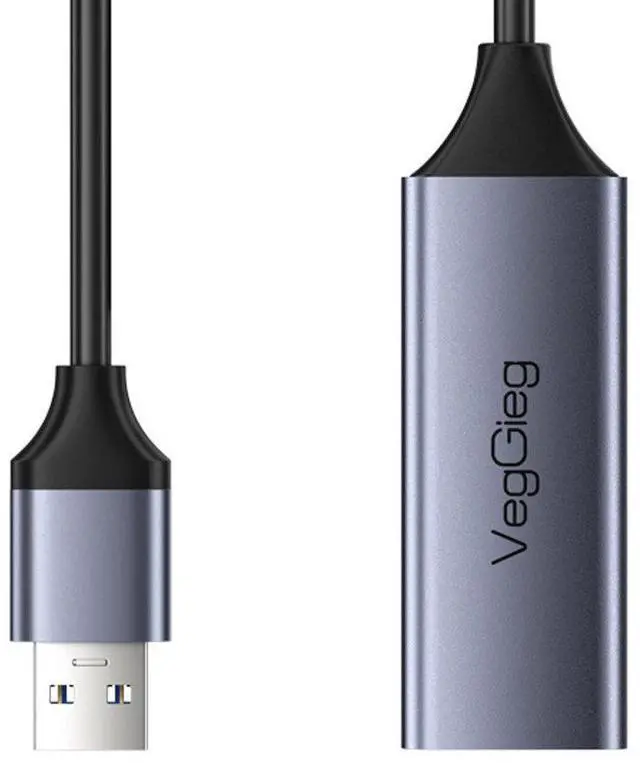 Alt view image 3 of 5 - VegGieg V-K306 USB to Ethernet Adapter, Driver Free USB 3.0 to 100/1000 Gigabit Ethernet LAN Network Adapter, RJ45 Internet Adapter