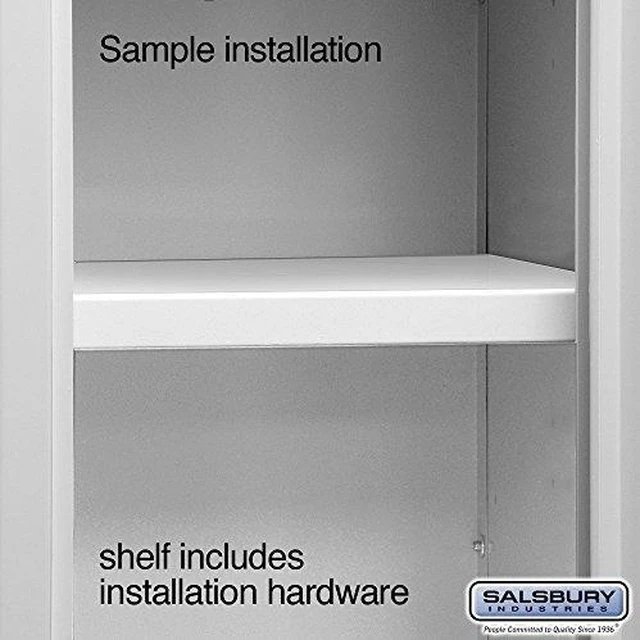 Alt view image 3 of 3 - Compartment Shelf - for 12 Inches Wide - 12 Inch Deep Metal Locker - Gray