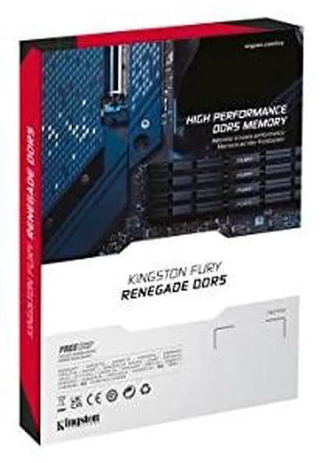 Alt view image 9 of 9 - KF560C32RSK2-96 Kingston FURY Renegade (2x48GB) DDR5-6000MHz Un-buffered Memory