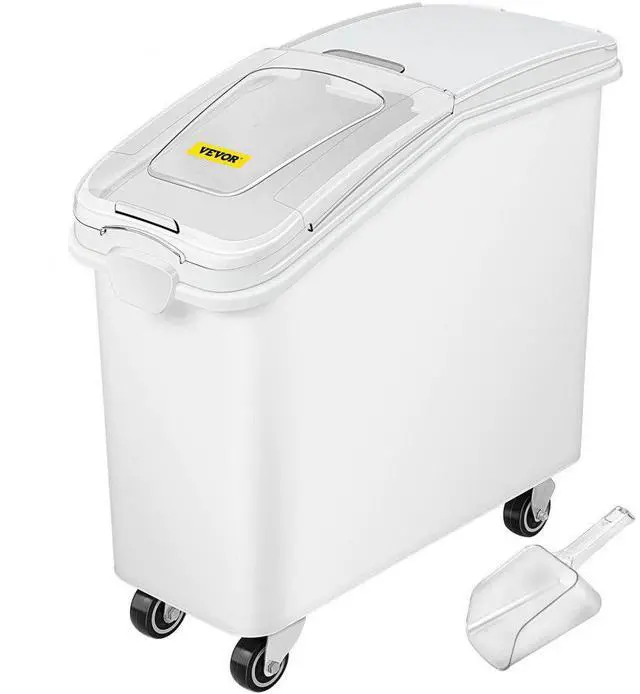 Alt view image 6 of 12 - Ingredient Bin With Casters 21 Gallon Mobile Restaurant Kitchen Flour Bins