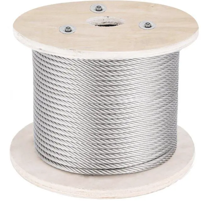 Alt view image 2 of 8 - VEVOR 500ft 1x19 Stainless Steel Cable Wire Rope 5/32 Lifting Fishery Mining