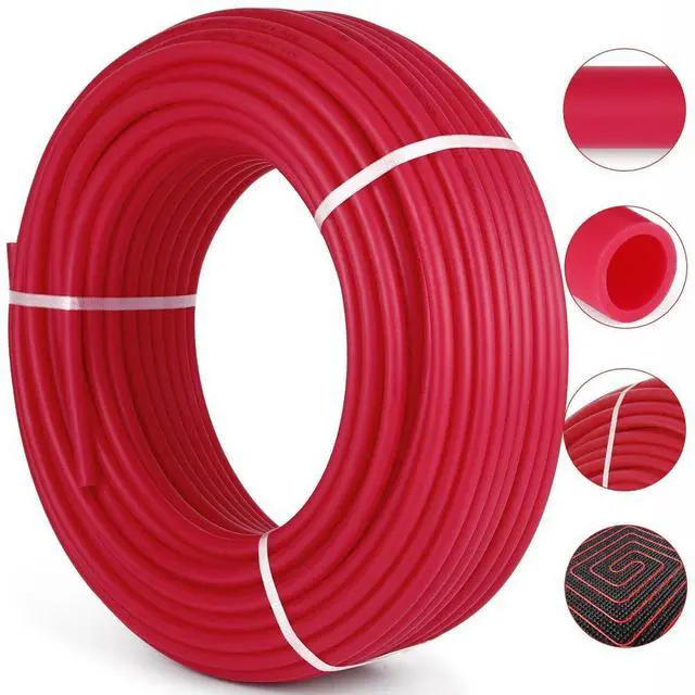 Alt view image 3 of 3 - VEVOR PEX Tubing 1/2" x 500ft PEX Pipe Oxygen Barrier O2 EVOH Radiant Floor Heat Red