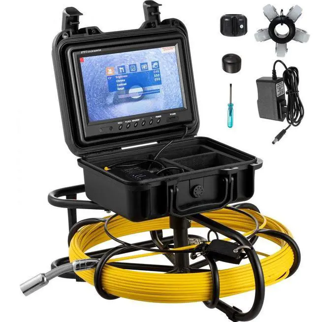 Alt view image 3 of 9 - VEVOR 150ft Pipe Inspection Camera HD 1200 TVL Drain Sewer Camera 9 in. LCD Monitor