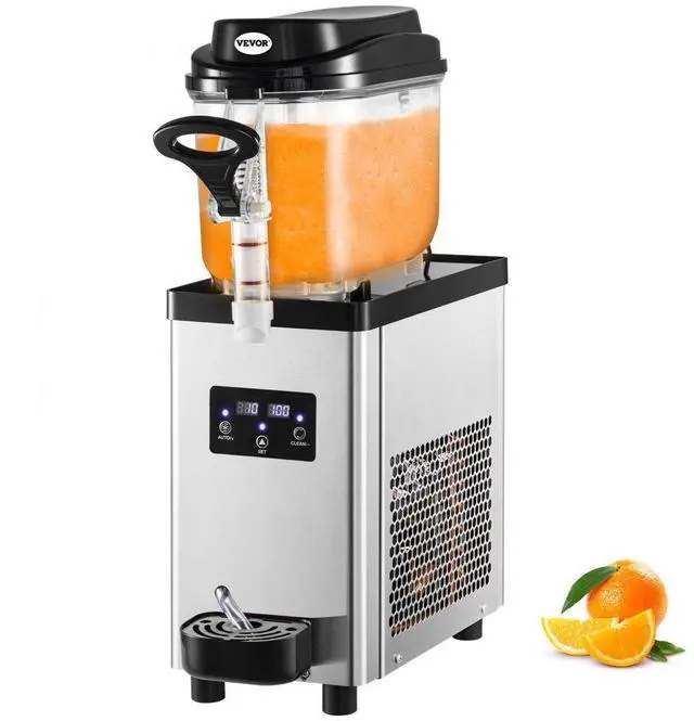 Alt view image 2 of 8 - VEVOR Commercial Slushy Machine, 6L/1.6 Gallons 25 Cups Single-Bowl, 300W 110V, Stainless Steel Margarita Smoothie Frozen Drink Maker, Slushie Machine for Supermarkets Cafes Restaurants Bars Home Use