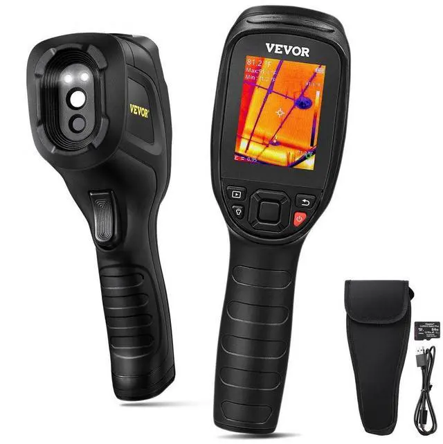 Alt view image 2 of 8 - VEVOR Thermal Imaging Camera, 240x180 IR Resolution with 2MP Visual Camera, 20Hz Refresh Rate Infrared Camera with -4~1022 Temperature Range, 64G Built-in SD Card and Rechargeable Li-ion Battery