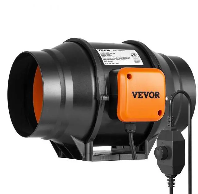 Alt view image 2 of 15 - VEVOR 6 Inch Inline Duct Fan HVAC Exhaust Blower Kit AC Variable Speed Control