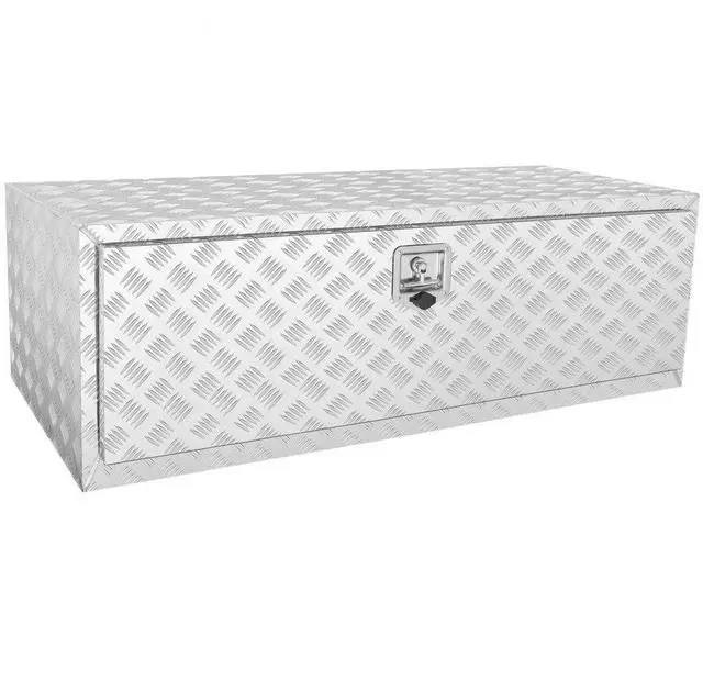 Alt view image 2 of 15 - VEVOR Underbody Truck Box, 48"24"24" Pickup Storage Box, Heavy Duty Aluminum Diamond Plate Tool Box with Lock and Keys, Waterproof Trailer Storage Box with T-Handle Latch for Truck, Van, Trailer