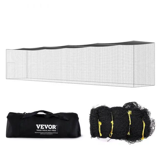 Main image of VEVOR Baseball Batting Netting, Professional Softball Baseball Batting Hitting Training Net, Practice Portable Pitching Cage Net with Door & Carry Bag, Heavy Duty Enclosed PE Netting, 70FT (NET ONLY)