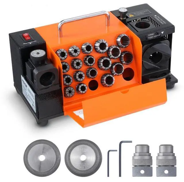 Main image of VEVOR MR-20G Drill Bits Sharpener 3-20mm Bits Grinder Sharpener & 18 Collets